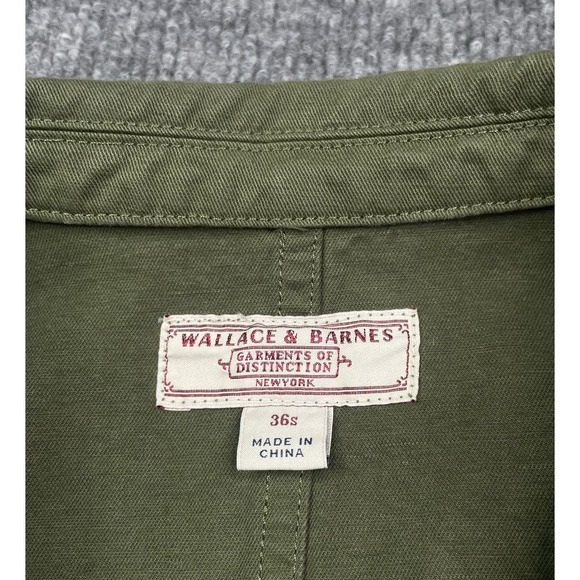 Wallace & Barnes Chore Blazer Jacket Men's 36S Solid Green J. Crew Coat - Picture 4 of 8